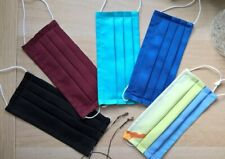 1 Behelfs-Mundschutz Stoff Maske Satin Baumwolle 2 lagig waschbar