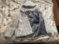 Pelzmantel Damen Gr. L grau