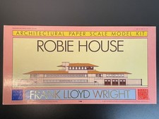 Modellbaubogen in Schmuckschachtel - Robie House - Frank Lloyd Wright - 1989