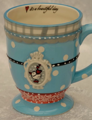 Großer kaffeebecher blau
