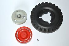 Anker Traktor DDR Spielzeug Ersatzteile linkes Hinterrad mit Radkappe in rot #2