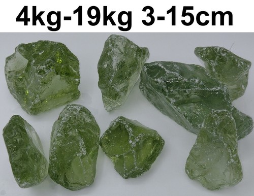 Glasbrocken grün klar - kg,