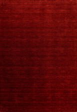 Loribaft Teppich Orient Perser Rug Gabbeh Rot Schurwolle Uni Modern Design Deko