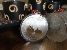 1 OZ Silber Münze Lunar II Hase 2011 Australien Rabbit 1$ direkt aus Rolle