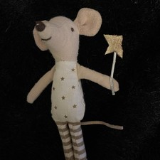 Maileg Maus Mouse Fee Zahnfee Leder Schwanz Zauberstab DK Stern Braun