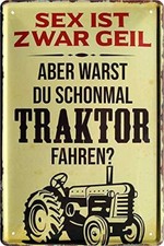 Blechschilder Lustiger Traktor
