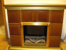 elektro kaminofen (mit heizfunktion, kacheln) und fernbedienung