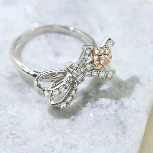 Pink diamant ring band - diamant,