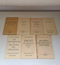 7 Reclam Bücher Goethe: Werther Egmont Faust Iphigenie Geschwister Novelle 