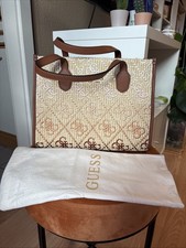 Guess Handtasche Henkeltasche Logo braun-beige neu