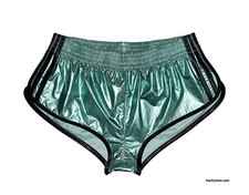 racer Shorts M metallic Sprintershorts glänzende gay wetlook shiny Glanzshorts