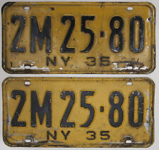 New York Nummernschilder Paar