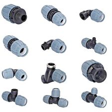 PE Rohr und PP Fitting Klemmverbinder Verschraubung Kupplung T Stück Winkel DVGW