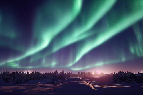 Wandbild nordlicht - wandbild:,
