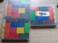 3x  Farbige Stäbe – Mathematik in der Grundschule  Klett 16534 Holzstäbe  Retro