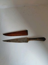 Vintage Original Handmade Kupfer/Holz Griff Stahl Dolch Messer Sammlerstück