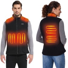 Heated Vest Mens Womens Fleece