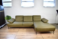 W. Schillig Ledersofa Run Camouflage Ledercouch Lederecksofa LForm Schlafsofa