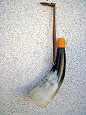 Original altes Naturhorn,signalhorn,rufhorn,kriegshorn,blashorn,handarbeit.23cm.