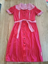 Blutsschwester blutsgeschwister blusenkleid rot M (eher S) Vintage look Lebewohl