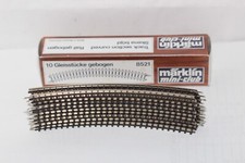 10 Stück Märklin mini club 8521 Gebogenes Gleis 30° R 195 mm gebraucht in OVP