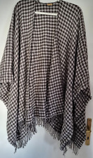 ღღஐ TOP!!! Marzotto Poncho  DIONNE mit Kaschmir und Merinowolle Grau/Schwarz Neu