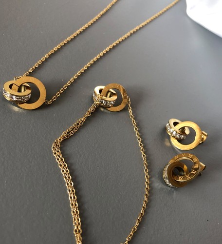 Vergoldetes schmuckset aus - vergoldetes,