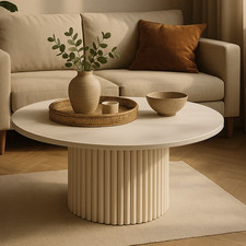 Couchtisch rund handgemacht - couchtisch,