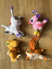 4x Digimon Plüsch McDonald‘s Spielzeug 2001