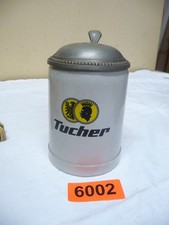 6002.      Alter Steingut Bierkrug  Tucher Bier  Krug  Deko  Bierkrug 0,5 L