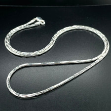 SCHLANGENKETTE AUS 925/- SILBER RHODINIERT SCHMUCKJAGD