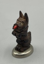 Alter Glutlöscher Hund Figur Asche 50er Jahre Holz Selten Aschenbecher Zubehör