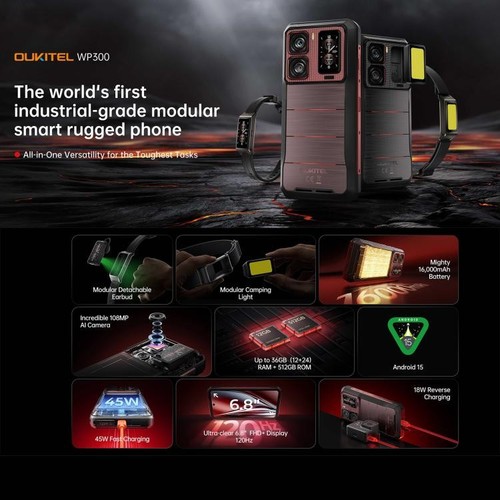 Oukitel wp300 rugged phone - rugged, +