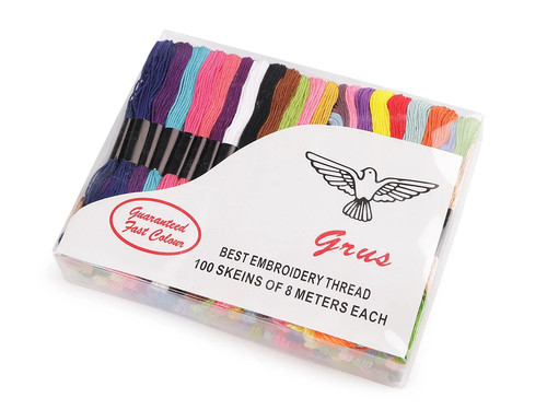 100 mix stickgarn - 100,