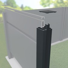 Alu Pfosten Zaun A-B 3m