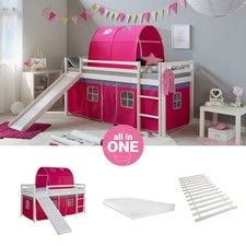 Hochbett 90x200 kinderbett mit - hochbett,