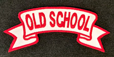 Patch Aufnäher OLD SCHOOL, Biker Aufnäher Route 66 Motorrad Custombike 51