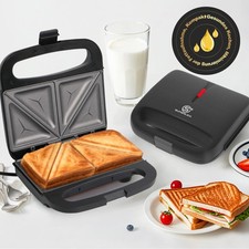 SUPERLEX Sandwichmaker Elektrischer Sandwichtoaster Sandwich-Maker Antihaft 750W