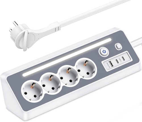 Fach steckerleiste mit usb - 4-fach,