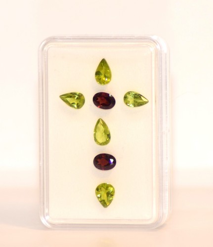 Peridot granat edelstein set - &,