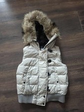 Moncler Weste Beige gr 1 36 Echtfell Damen