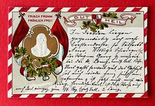 Prägedruck AK Gut Heil 1914