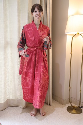 Reine seide rot kimono - rot,
