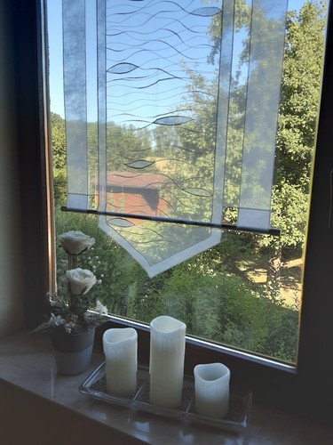 Scheibengardine modern
