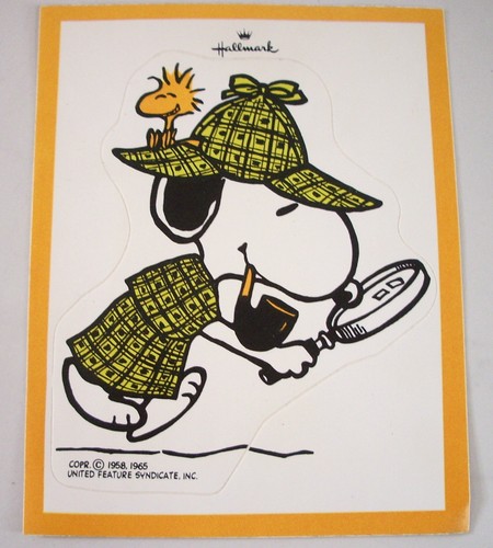 Snoopy als detektiv mit - detektiv,