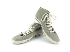 Paul Green Herren Sneaker 42 | UK 8 Grau Velour Leder High Top Turnschuhe (19184