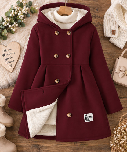 Schöner mädchen wintermantel - mädchen,