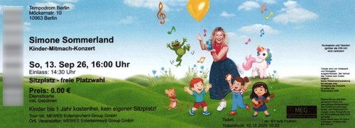Ticket simone sommerland - x,