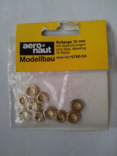 Bullaugen mit Nieten 10mm aus Messing,10 Stück verglast Aeronaut 576054