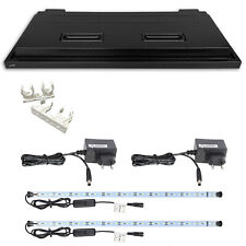 ZooPaul Modern Line Aquarium Abdeckung 80x40cm 2x LED Lampe Beleuchtung Deckel